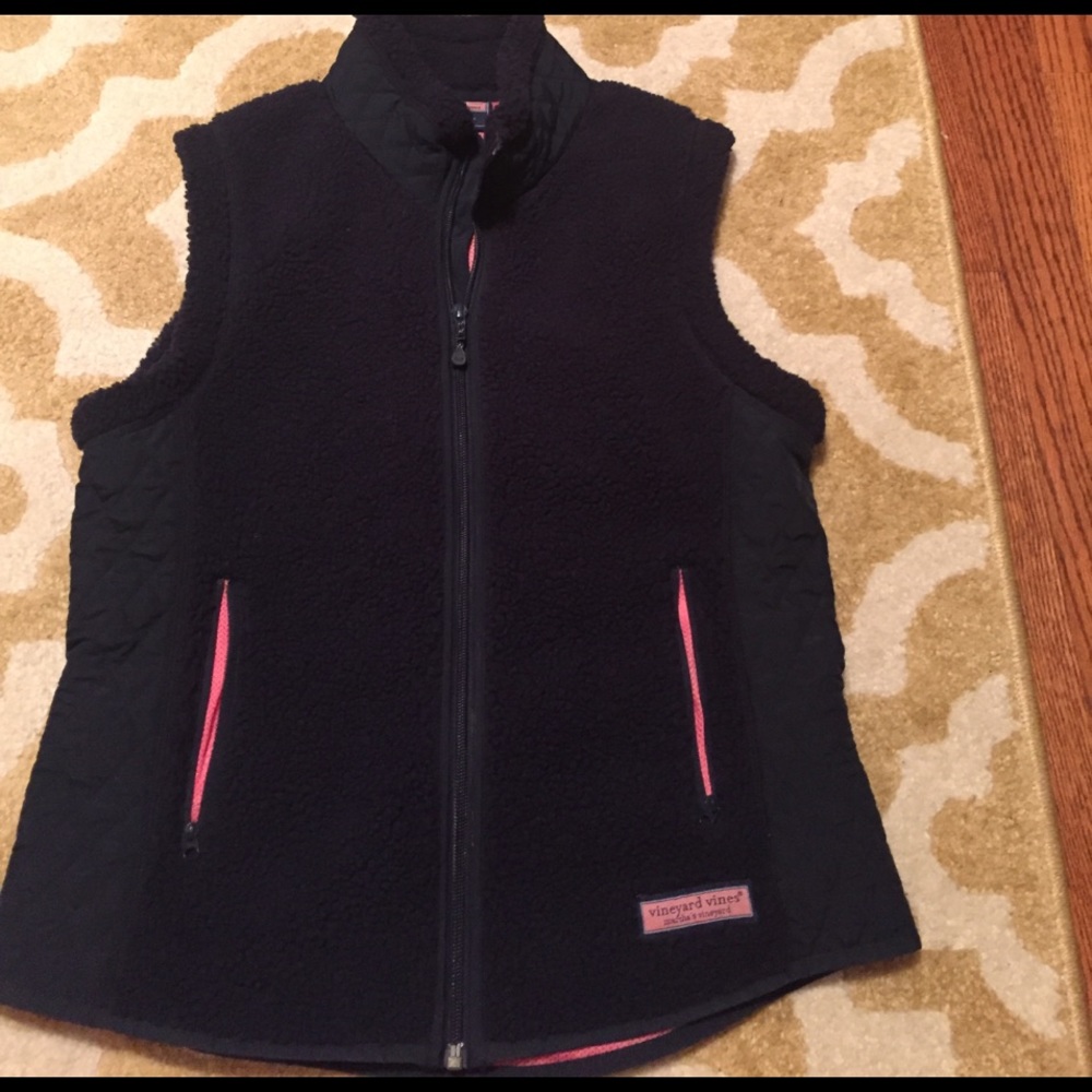 Vineyard Vines Navy and Pink Vest